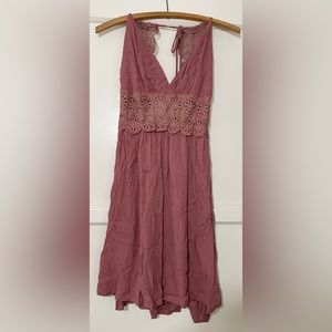 Glare Crochet Flower Pink Dress Size Large